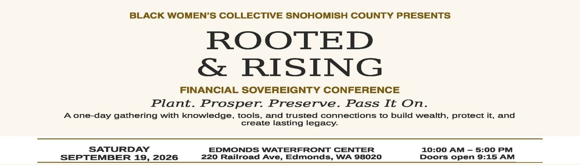 Rooted & Rising: Financial Sovereignty Conference
