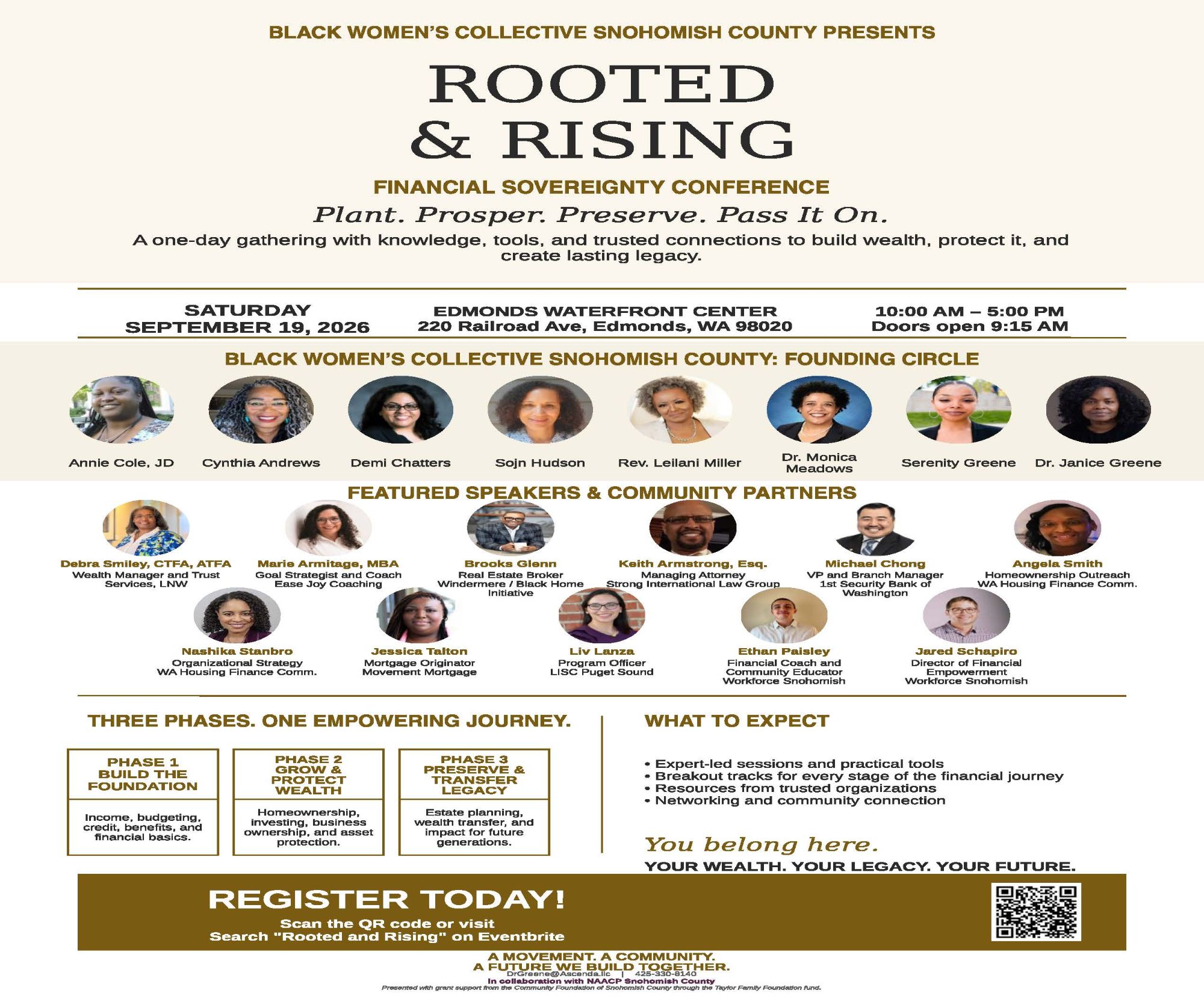 Rooted & Rising Financial Sovereignty Conference flyer